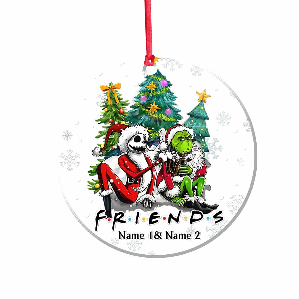 Darkness Christmas - Personalized Christmas Nightmare Transparent Ornament