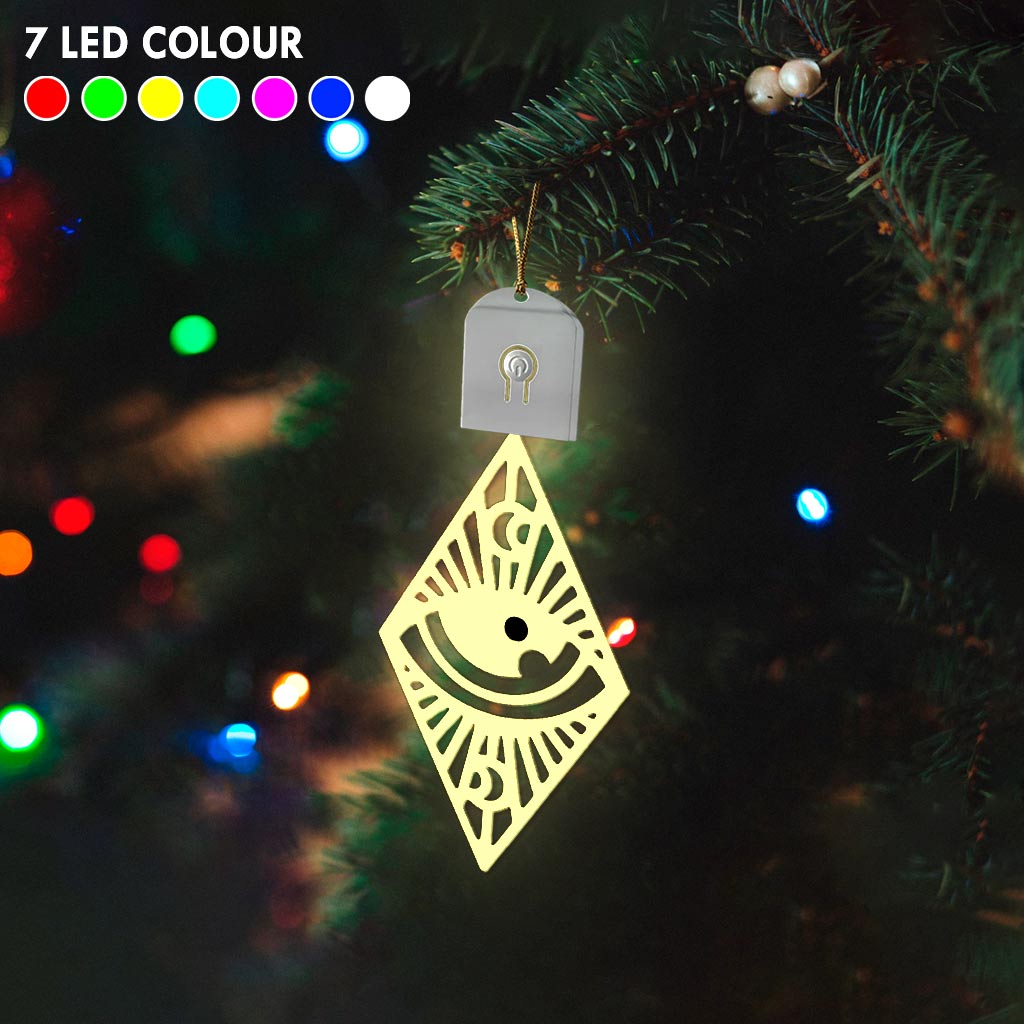 All Seeing Eyes - Christmas Witch Shaped Led Acrylic Ornament