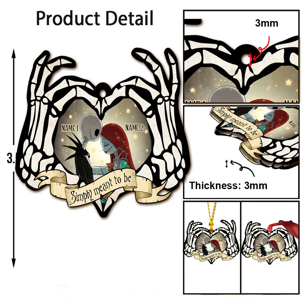Simply Meant To Be - Personalized Christmas Nightmare Ornament (Printed On Both Sides)