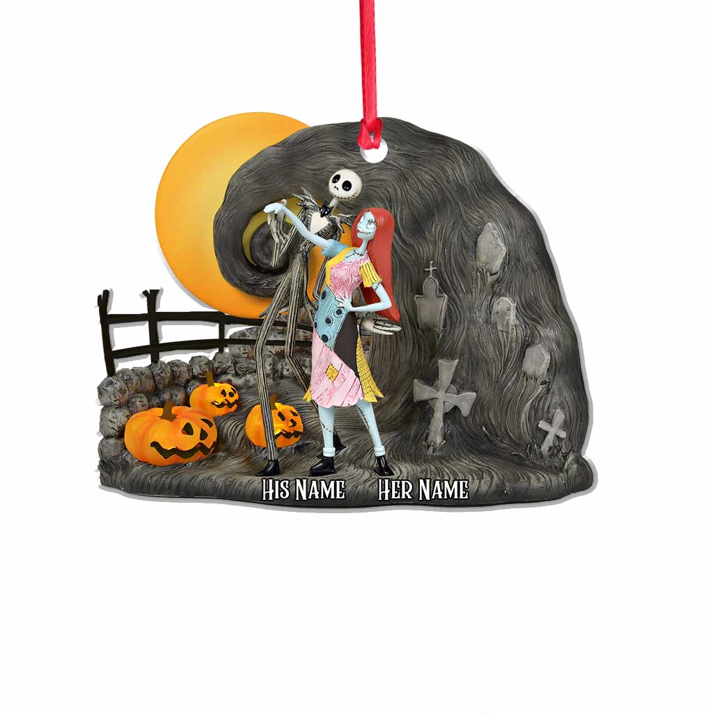 Dancing In The Moon - Personalized Christmas Nightmare Ornament (Printed On Both Sides)