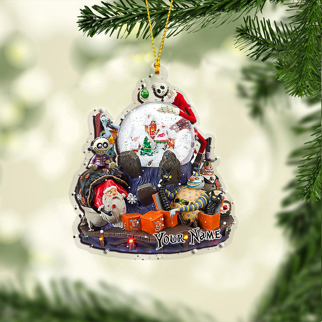 Nightmare Christmas - Personalized Transparent Ornament