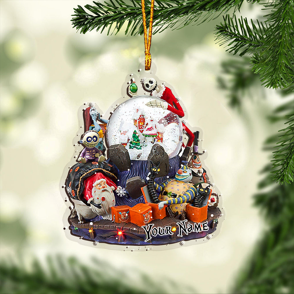 Nightmare Christmas - Personalized Transparent Ornament