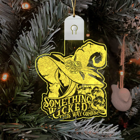 Something Wicked This Way Comes - Christmas Witch Shaped Led Acrylic Ornament