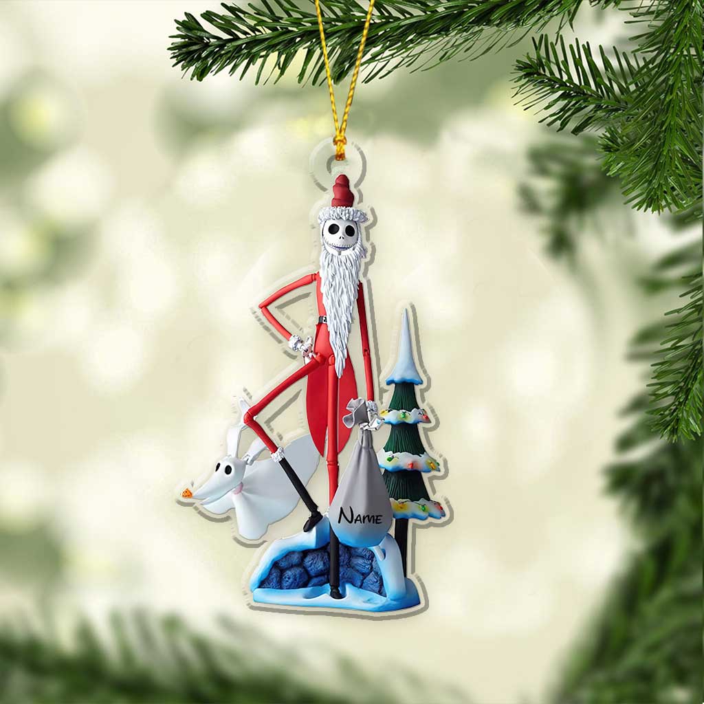 Santa Jack - Personalized Christmas Nightmare Transparent Ornament