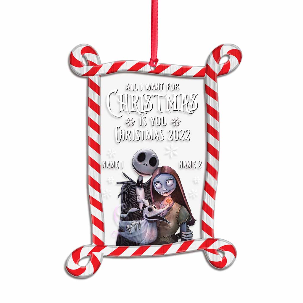 All I Want For Christmas Is You - Personalized Christmas Nightmare Layers Mix Ornament