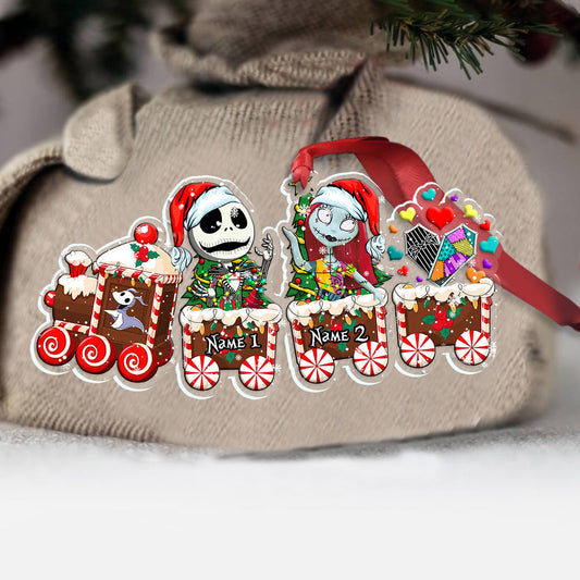 Merry Christmas Train - Personalized Christmas Nightmare Transparent Ornament