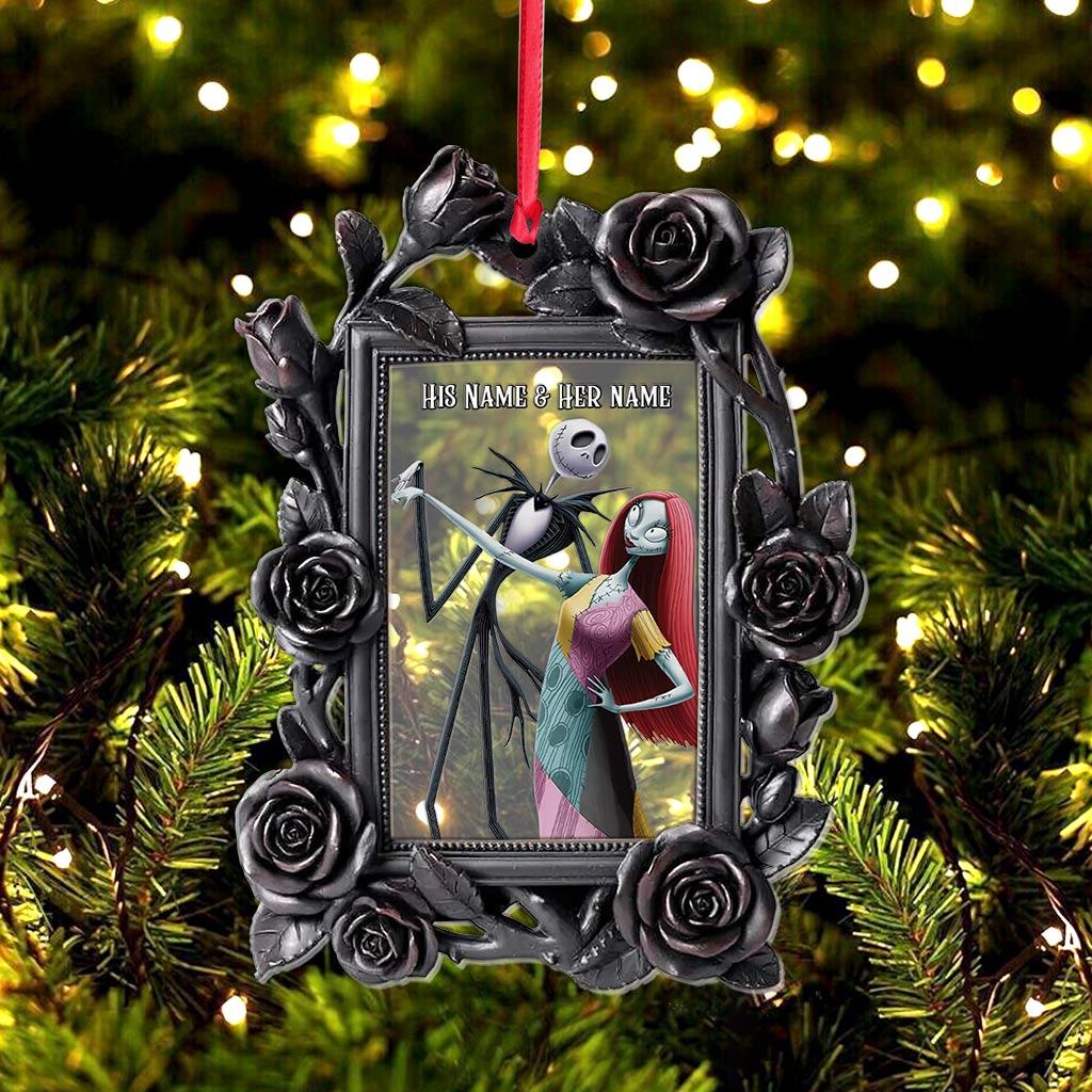 Love In The Dark - Personalized Christmas Nightmare Layers Mix Ornament