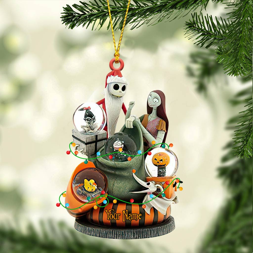 Nightmare Christmas - Personalized Ornament With 3D Pattern Print (Printed On Both Sides)