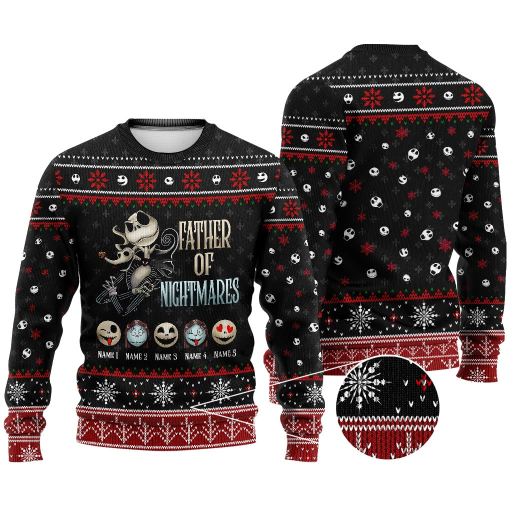 Father Of Nightmare - Personalized Christmas Nightmare Sweater