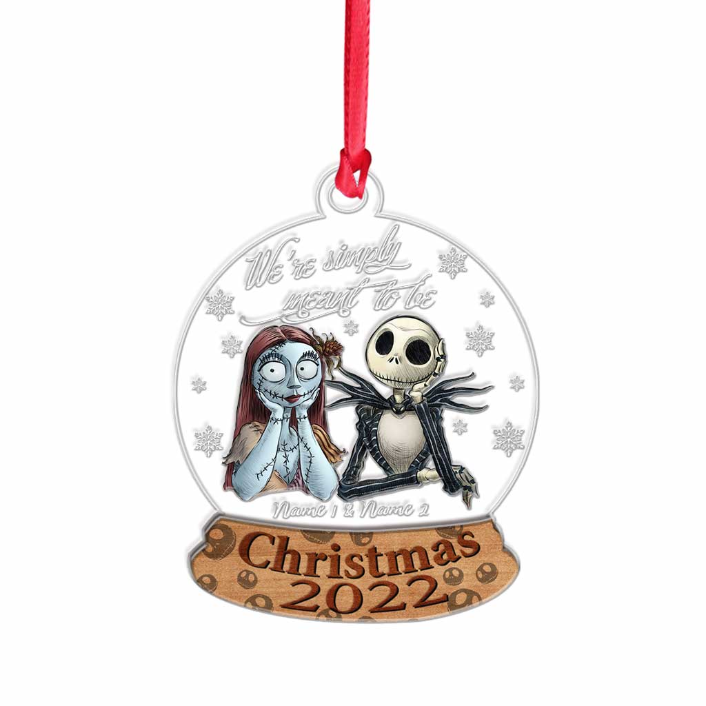 We're Simply Meant To Be - Personalized Christmas Nightmare Layers Mix Ornament