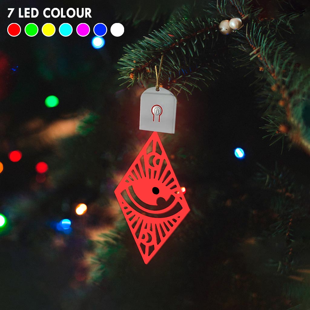 All Seeing Eyes - Christmas Witch Shaped Led Acrylic Ornament