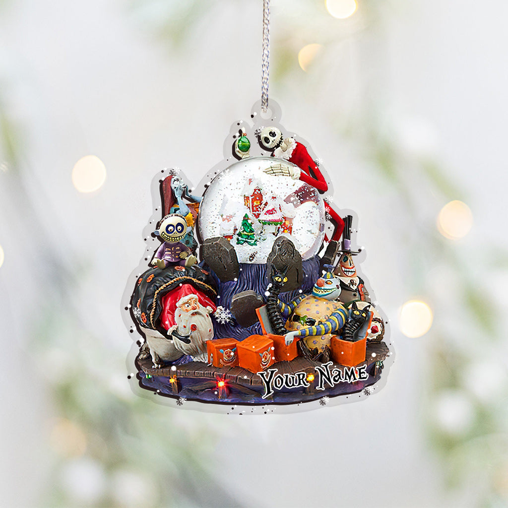 Nightmare Christmas - Personalized Transparent Ornament