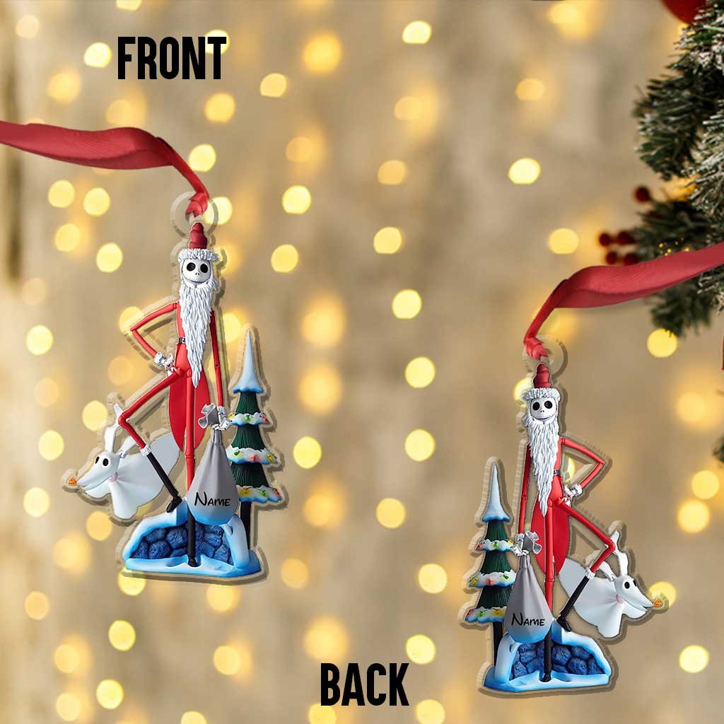 Santa Jack - Personalized Christmas Nightmare Transparent Ornament