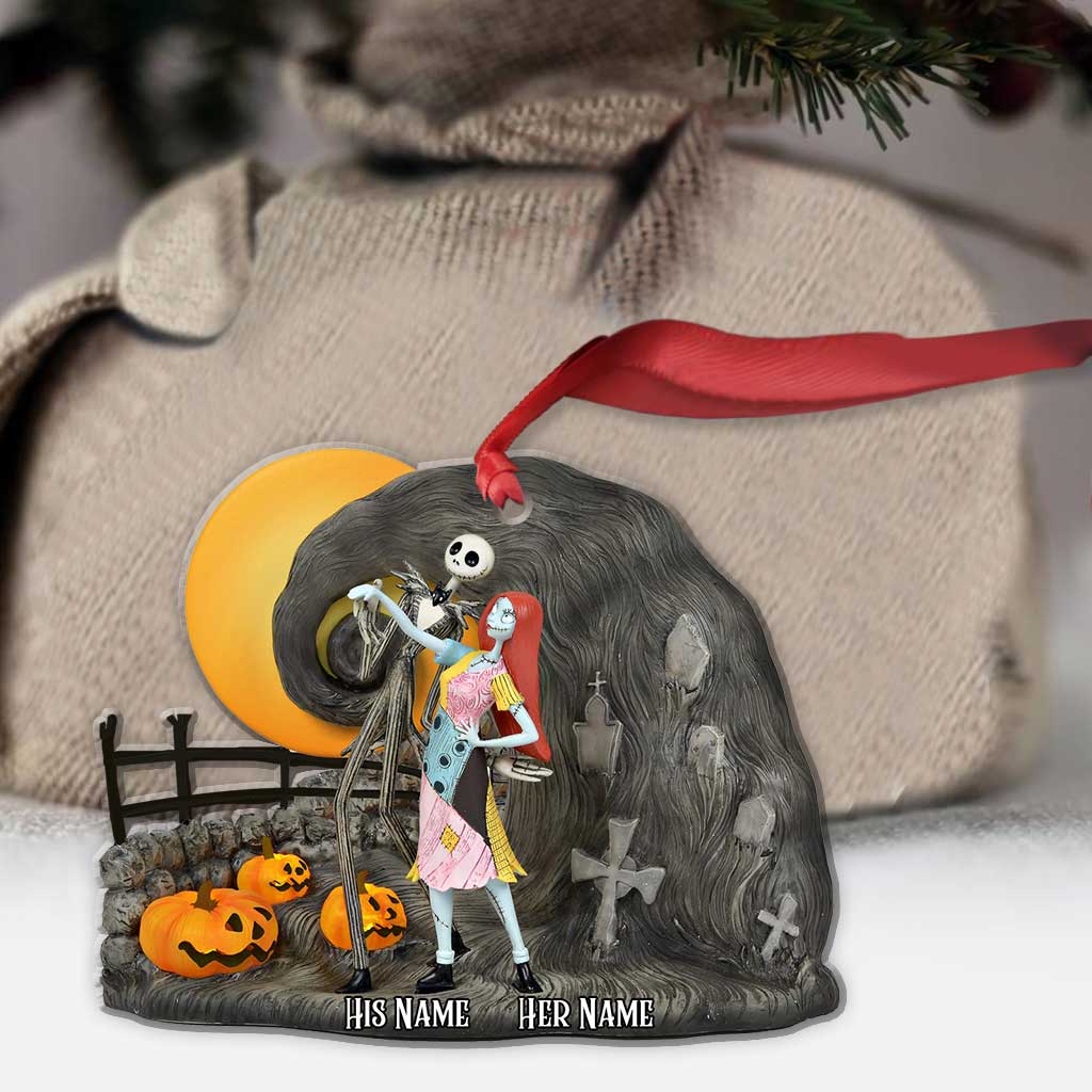 Dancing In The Moon - Personalized Christmas Nightmare Ornament (Printed On Both Sides)