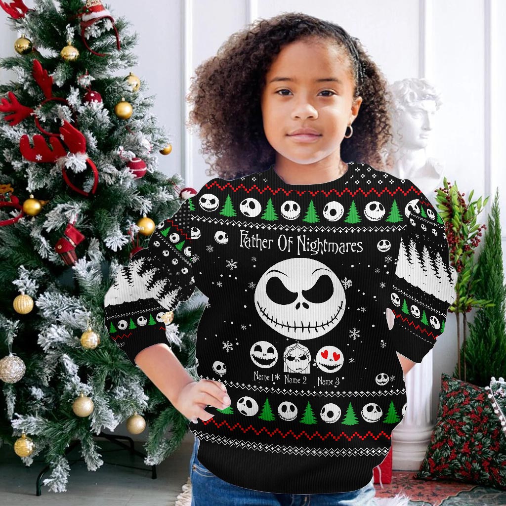 Father Of Nightmares - Personalized Christmas Father Sweater