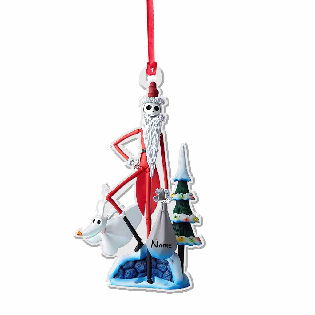 Santa Jack - Personalized Christmas Nightmare Transparent Ornament