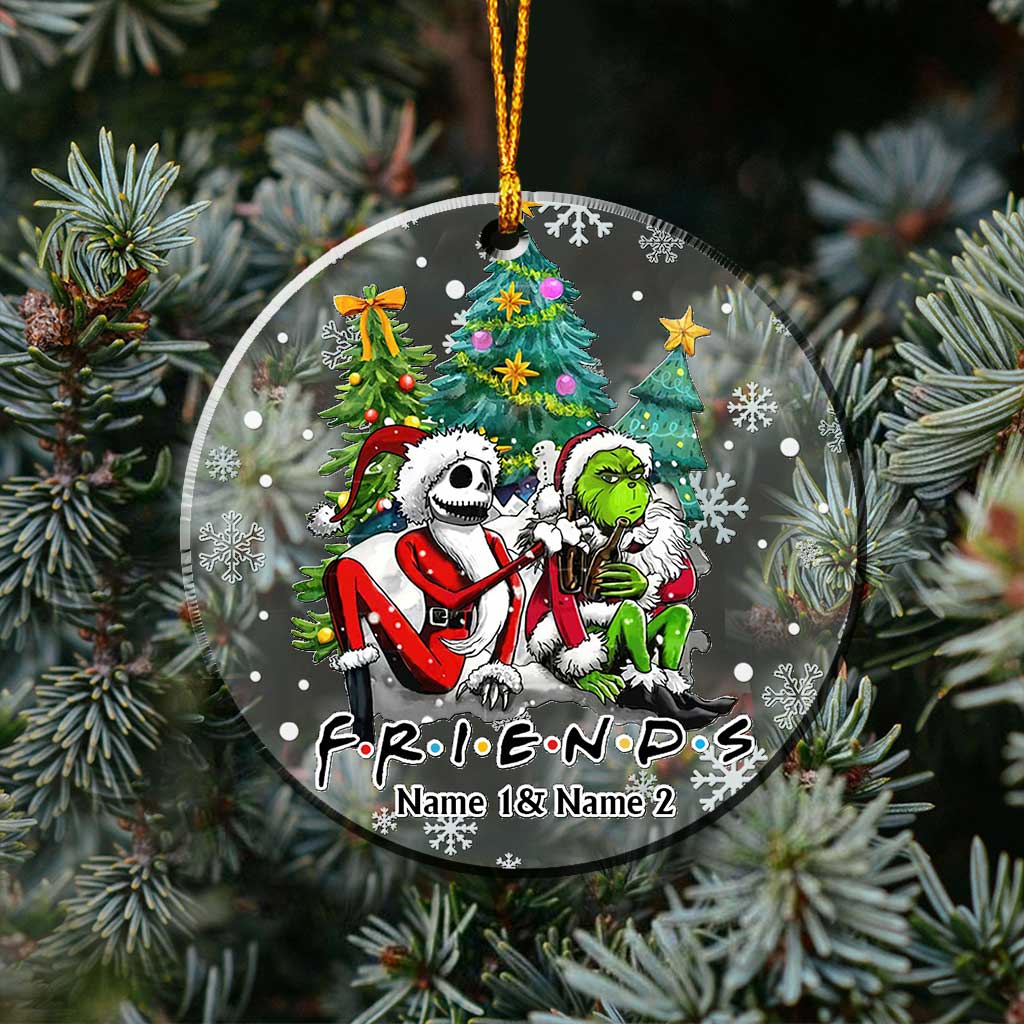 Darkness Christmas - Personalized Christmas Nightmare Transparent Ornament